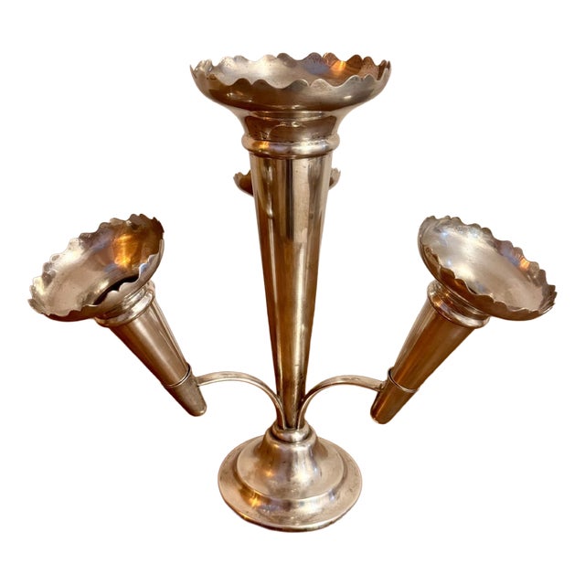 Antique Edwardian Silver-Plated Table Epergne, 1900 For Sale