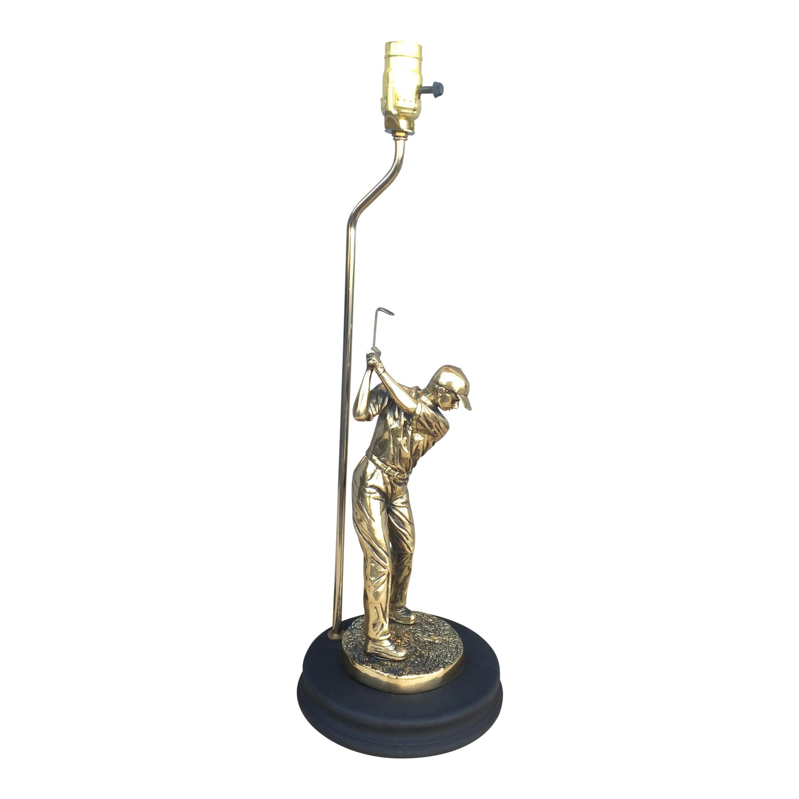 Brass Golfer Table Lamp Chairish