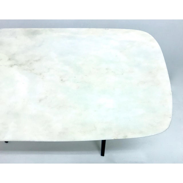Vintage Coffee Table with Carrara Marble Top attributed to Guglielmo Ulrich For Sale - Image 11 of 13