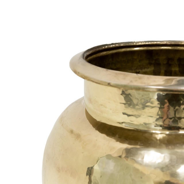 Vintage Brass Vessel Pot For Sale - Image 4 of 9