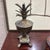 Vintage Hollywood Regency Style Solid Brass Pineapple Urn With Paw Feet For Sale - Image 4 of 7