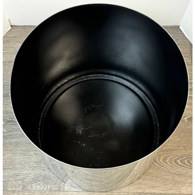 Stainless Drum Planter/ Table Base by Paul Mayen for Habitat For Sale - Image 10 of 11