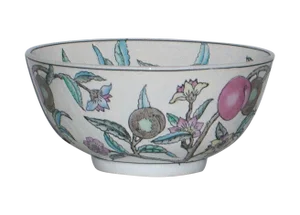 Chinese 8" Fruit Bowl ~ Marked Mid 20th Century ~ Hand Painted