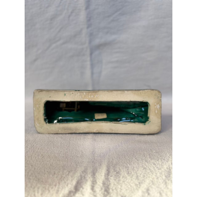 Bright Green Art Deco Porcelain Greyhound Mantle Piece Original Clock For Sale - Image 8 of 9