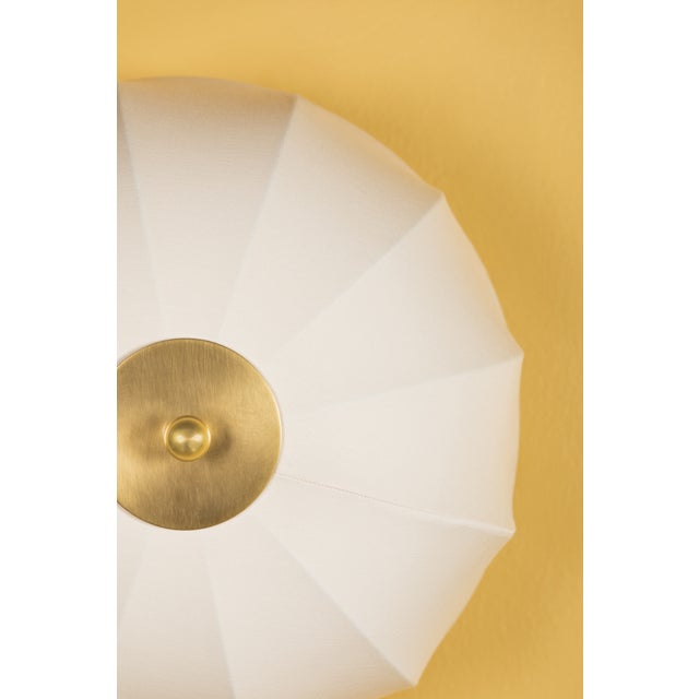 Mitzi Mitzi Meshelle 13.5 in. 1 Light Flush Mount in Aged Brass Finish For Sale - Image 4 of 8