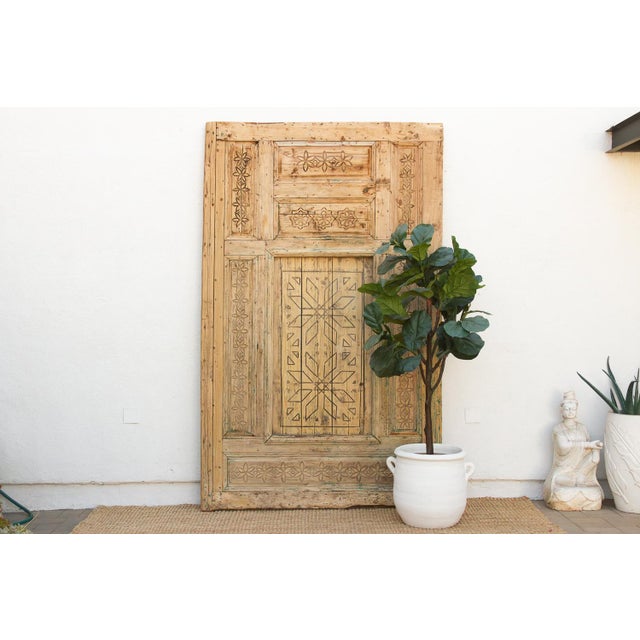 Ancient Carved Star Moroccan Riad Door For Sale - Image 16 of 16