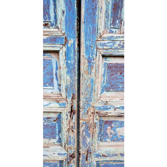 The Giant Gentle, as it's called. Very old double panel Moroccan hand painted double door measuring approximately 118" in...