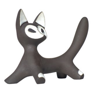 Mid-Century Modern Black & White Fox by Jaap Ravelli, 1950 For Sale