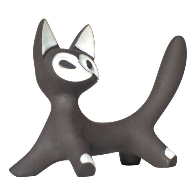 Mid-Century Modern Black & White Fox by Jaap Ravelli, 1950 For Sale