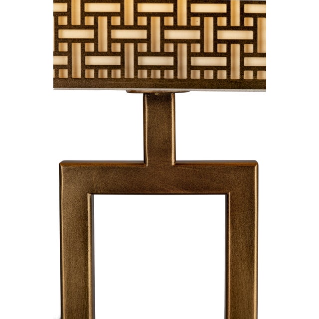 Italian Sculptural Aldebaran Floor Lamp in Burnished Brass-Effect Metal For Sale - Image 4 of 6