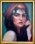 Original oil portrait of a desert princess in ornate gold frame. Captivating romantic piece for bohemian interiors....