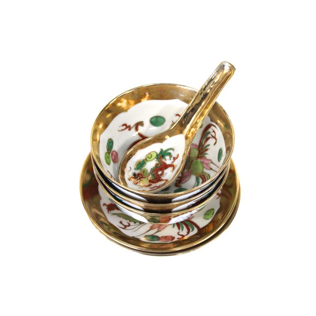 Chinese Porcelain Soup Bowl Set 6 Pieces Chairish