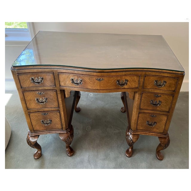 Late 19th Century Antique English Queen Anne Style Desk or Vanity