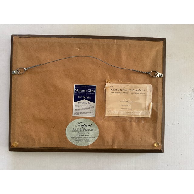 1940s Gifford Beal, "Three Figures" Monotype Provenance Kraushaar Galleries, Framed For Sale - Image 4 of 4