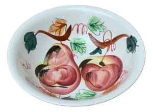 Vintage Ceramic Bowl with Handpainted Floral Decor from S.S. Crown, Japan