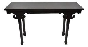 Ebonized Chinese Altar Table Hall Console James Mont Style Sofa Table
