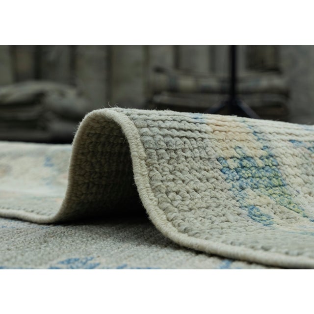 Gray Turkish Oushak Rug 5'1" x 7' #17894 For Sale - Image 8 of 8
