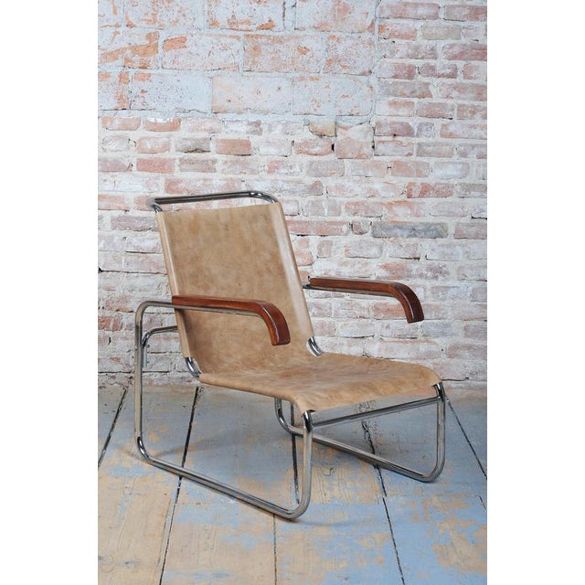 Czech Bauhaus Armchair in Chrome attributed to M. Breuer for Thonet, 1920s For Sale - Image 6 of 16