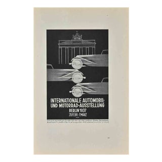 International Automobile, 1937, Offset Print For Sale