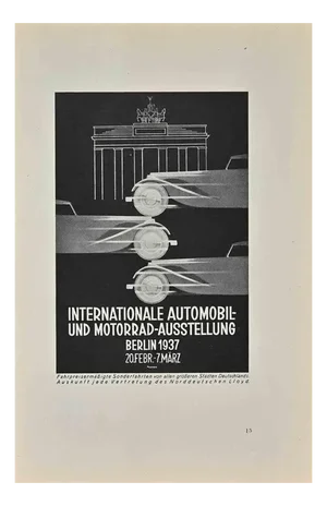 International Automobile, 1937, Offset Print