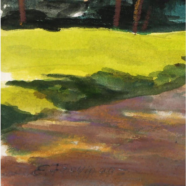 Sunny Meadow Erik Freyman Size: 8.5 in. x 11 in. Watercolor with pastels on paper, signed in pen This watercolor painting...