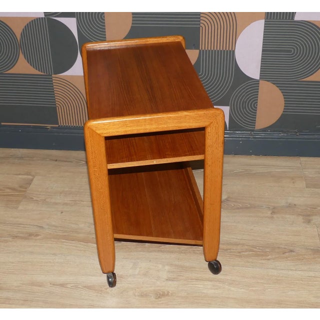 Small Scandinavian Bar Cart in Teak, 1960s For Sale - Image 6 of 15