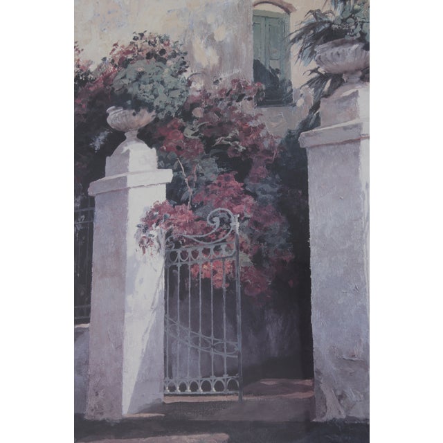 Large Framed Art Print of Gate & Foliage For Sale - Image 9 of 14