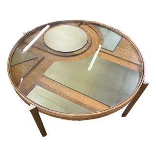 1970s West Elm Roar + Rabbit Layered Coffee Table Rare For Sale