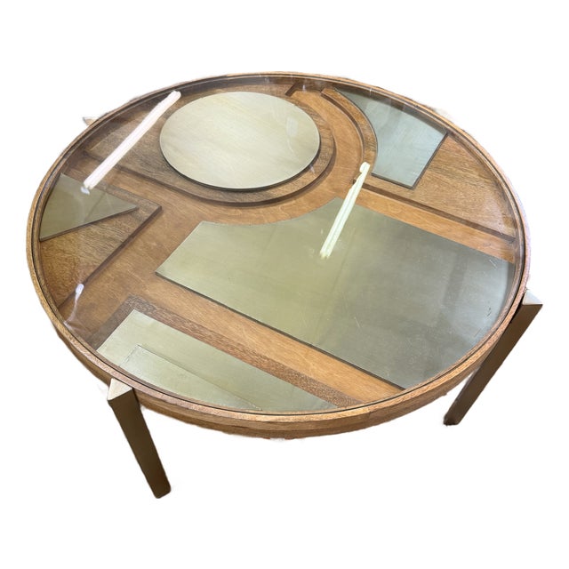 1970s West Elm Roar + Rabbit Layered Coffee Table Rare For Sale