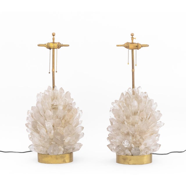 Craig Van Den Brulle Rock Crystal Table Lamps, 2 For Sale - Image 13 of 15