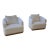 Pair of Rh Oslo Teak Swivel Outdoor Lounge Chairs For Sale