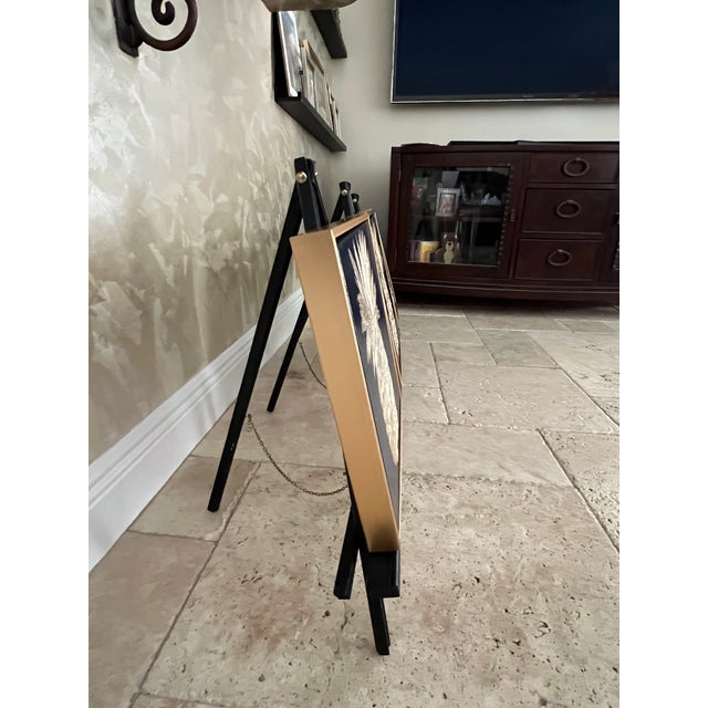 Coastal Southern Hospitality Collection; Navy & Gold Pineapples - Designed by Cheryl P. Kohloff - Set of 3 For Sale - Image 3 of 6