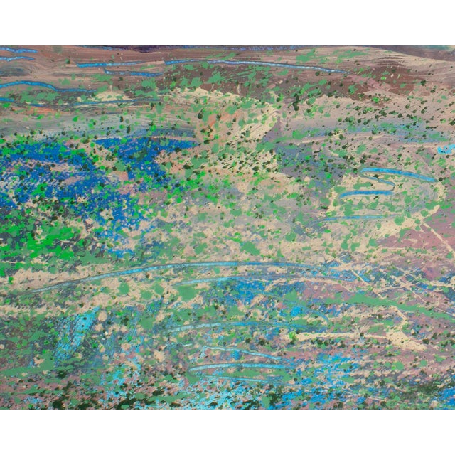 1989 “Wildflower Mountain” Abstract Acrylic Landscape Diptych by Harry Hilson For Sale - Image 4 of 9