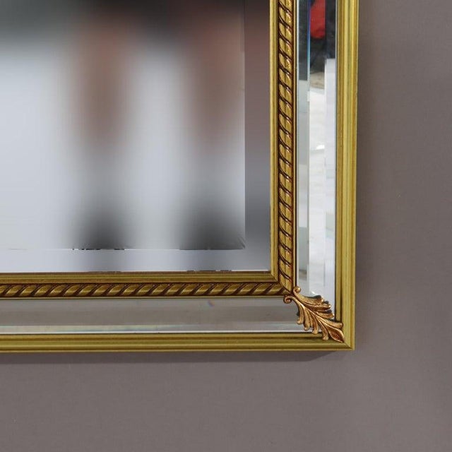 Gold Large Vintage French Louis XVI Gilt Wall Mirror, Circa 1940 For Sale - Image 8 of 13