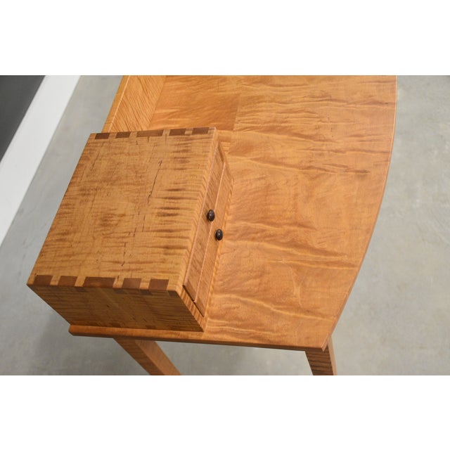 Wood 1990s Curly Maple Secretary Desk by Robert Gasperetti For Sale - Image 7 of 11