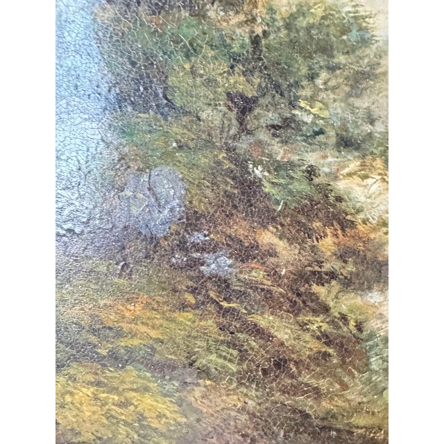 Copper Antique Early 19th Century Fête Champêtre, Oil on Copper — Regency Figures Dancing in a Park, Period Giltwood Frame, For Sale - Image 8 of 10