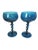 Mid-Century Modern Vintage Mid Century Twisted Stem Art Glass Royal Blue Snifters- a Pair For Sale - Image 3 of 8