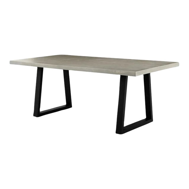 Four Hands Cyrus 79" Outdoor Dining Table, Grey For Sale