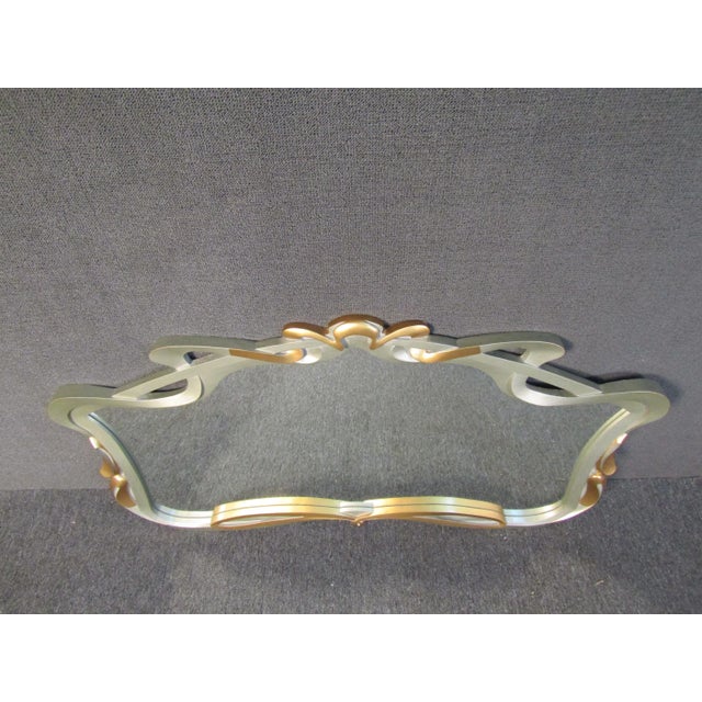 Mid-Century Modern 1970s Vintage Modern Decorative Wooden Mirror For Sale - Image 3 of 8