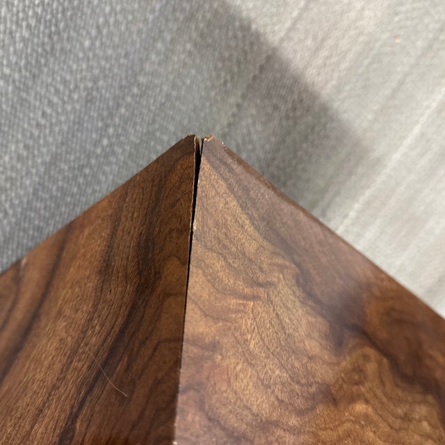 Burl Wood Veneer Pedestals, Set of Three For Sale - Image 10 of 18