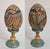 Blue Vintage Lot 3 Russian Hand Painted Wooden Egg Sets Plus Matryoshka Dolls For Sale - Image 8 of 12