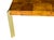 Vintage 1970s Burl Wood & Brass Coffee Table | Hollywood Regency Milo Baughman Style | Parquet Burl Cocktail Table For Sale - Image 9 of 16