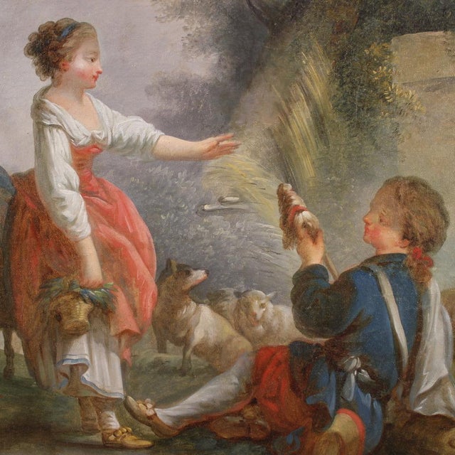 Romantic Pastoral Scene, 1770, Oil on Canvas, Framed For Sale - Image 9 of 15