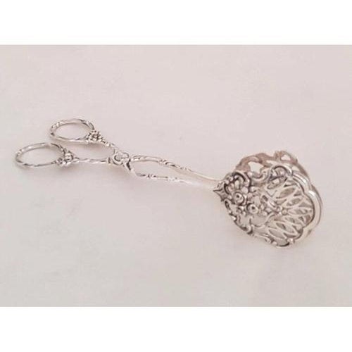 Antique Early 20th Century 800 Silver Patisserie Serving Tongs For Sale - Image 11 of 18