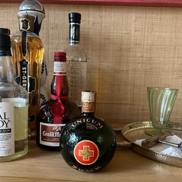 Green Antique Hungarian Bitters Bottle for the Bar For Sale - Image 8 of 8