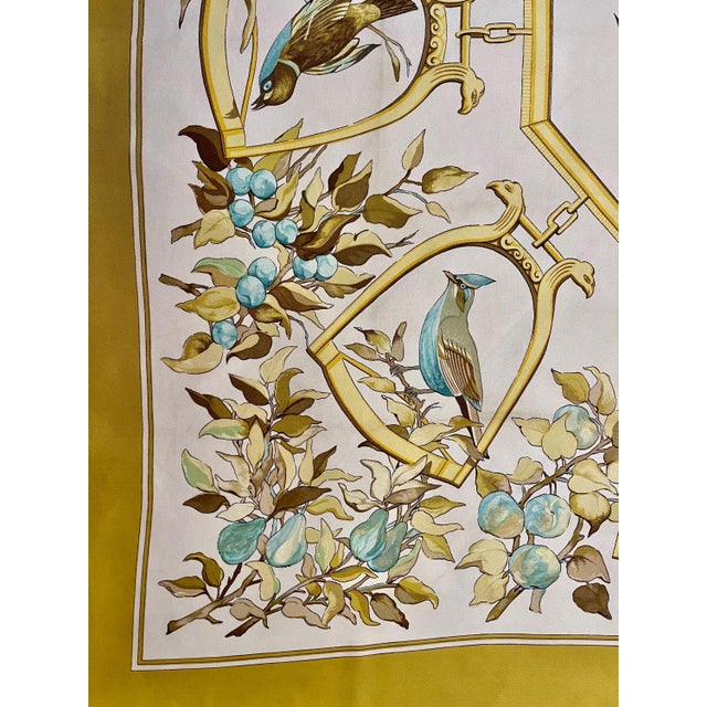 Textile HERMÈS RAMAGE foulard Hermès Lenke Szechwnzyl 1967 For Sale - Image 7 of 10