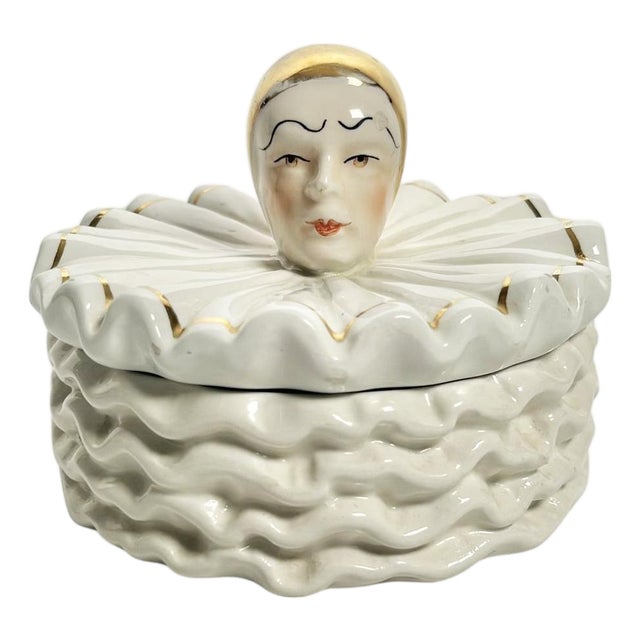 Porcelain Box from Pierrot, France, 1970s For Sale