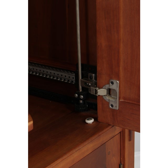 Brown Stickley Cherry 4 Door Cherry Tv Armoire For Sale - Image 8 of 18