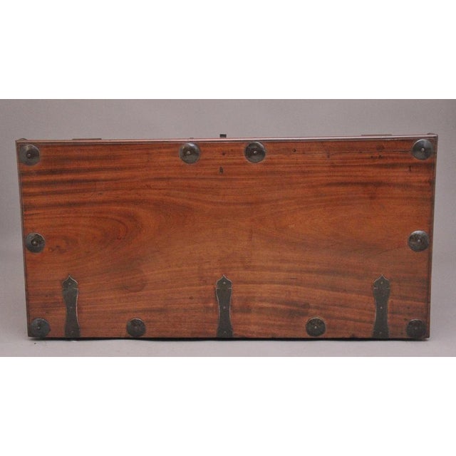19th Century Anglo Indian Mahogany Blanket Chest, 1840s For Sale - Image 6 of 12