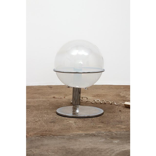 Italian Table Lamp in Chrome with Glass, 1960s For Sale - Image 10 of 16